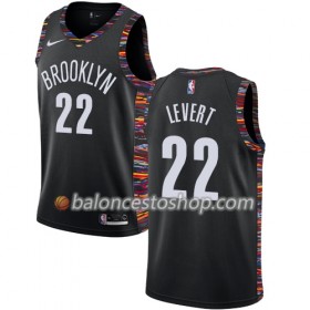 Camiseta Hombre NBA Brooklyn Nets Caris LeVert 22 2018-19 Nike City Edition Negro Swingman